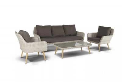 Комплект плетеной мебели 4SIS Прованс алюминий, искусственный ротанг, ткань светло-серый Фото 13