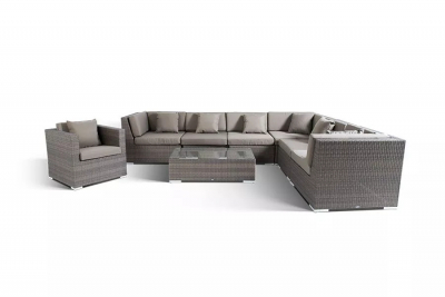 Комплект плетеной мебели 4SIS Беллуно алюминий, искусственный ротанг, ткань серо-коричневый Фото 11