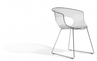 Кресло прозрачное Scab Design Miss B Antishock сталь, поликарбонат хром, прозрачный Фото 3