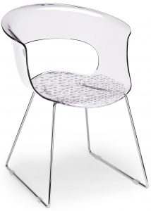 Кресло прозрачное Scab Design Miss B Antishock сталь, поликарбонат хром, прозрачный Фото 1