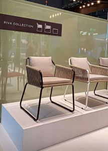 Кресло плетеное с подушками PAPATYA Riva-K алюминий, роуп, Sunbrella антрацит, серый Фото 6