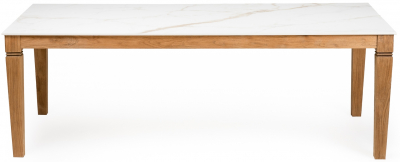 Стол деревянный RosaDesign Java тик, керамика натуральный Фото 2