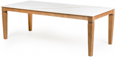 Стол деревянный RosaDesign Java тик, керамика натуральный Фото 1