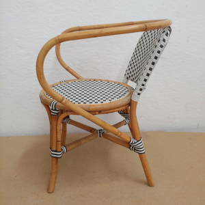Кресло плетеное RosaDesign Bistrot манао, искусственный ротанг белый, капучино Фото 4