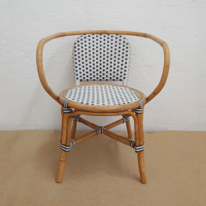 Кресло плетеное RosaDesign Bistrot манао, искусственный ротанг белый, капучино Фото 6