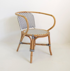 Кресло плетеное RosaDesign Bistrot манао, искусственный ротанг белый, капучино Фото 8