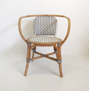 Кресло плетеное RosaDesign Bistrot манао, искусственный ротанг белый, капучино Фото 9