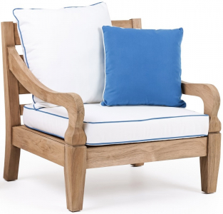 Кресло деревянное с подушками RosaDesign Java тик, ткань Фото 1