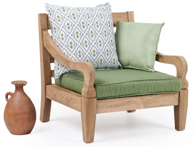 Кресло деревянное с подушками RosaDesign Java тик, ткань Фото 2