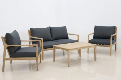 Комплект деревянной мебели JOYGARDEN Rio массив акации, олефин светло-коричневый, темно-серый Фото 1
