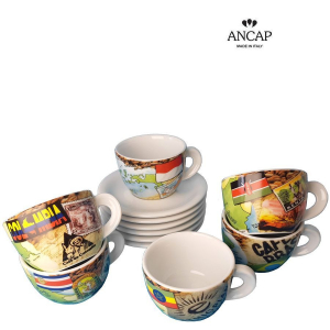 Кофейные пары для капучино Ancap Edex фарфор деколь Mondo Caffe Фото 12