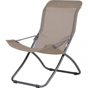 Кресло-шезлонг металлическое складное Fiam Fiesta XL алюминий, текстилен Фото 10