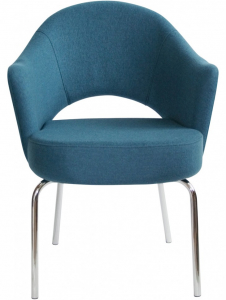 Кресло с обивкой Beon A621 металл, кашемир серо-синий Фото 2
