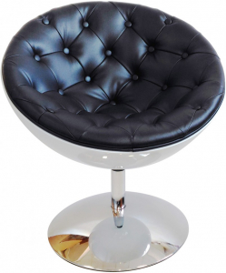 Кресло дизайнерское Beon Lotus Lux A606 металл, пластик ABS, экокожа белый, черный Фото 1