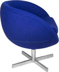 Кресло дизайнерское Beon A686  металл, кашемир синий Фото 3