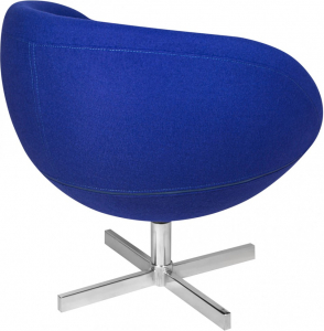 Кресло дизайнерское Beon A686  металл, кашемир синий Фото 4
