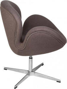 Кресло с обивкой Beon Swan (Arne Jacobsen) A062 металл, кашемир серый Фото 3