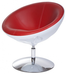 Кресло дизайнерское Beon Lotus 636 Ego металл, пластик ABS, экокожа красный Фото 1