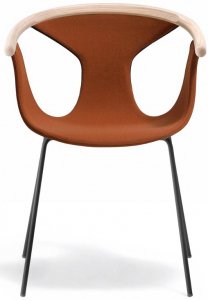 Кресло с обивкой PEDRALI Fox сталь, ясень, ткань беленый ясень Фото 1