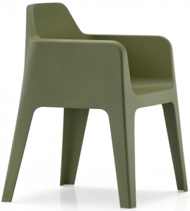 Кресло пластиковое PEDRALI Plus пластик зеленый Фото 1