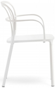 Кресло пластиковое PEDRALI Intrigo алюминий белый Фото 1
