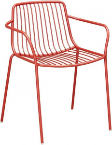 Кресло металлическое PEDRALI Nolita сталь красный Фото 1