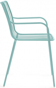 Кресло металлическое PEDRALI Nolita сталь голубой Фото 1