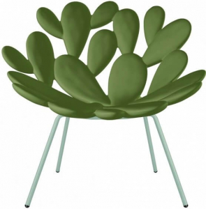 Кресло пластиковое Qeeboo Filicudi металл, полиэтилен зеленый Фото 21