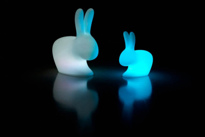 Светильник пластиковый напольный Qeeboo Rabbit OUT полиэтилен полупрозрачный Фото 10