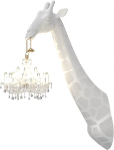 Светильник пластиковый настенный Qeeboo Giraffe In Love IN стеклопластик белый Фото 1