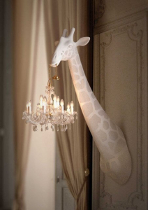 Светильник пластиковый настенный Qeeboo Giraffe In Love IN стеклопластик белый Фото 4