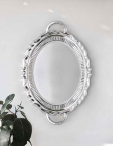 Зеркало настенное Qeeboo Plateau Miroir полиэтилен, зеркало серебристый Фото 9