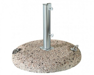 Утяжелительная плита круглая с ручками 75 кг Утяжелитель бетон серый Фото 2