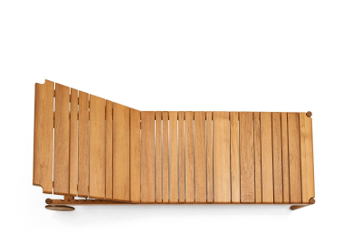 Шезлонг-лежак деревянный с матрасом Varaschin Barcode тик, ткань Фото 5