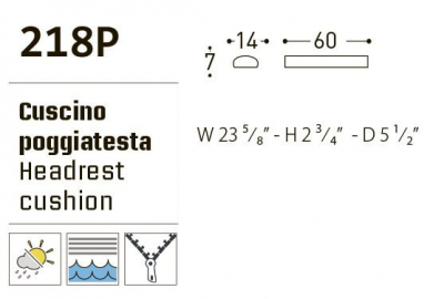 Подголовник для шезлонга Varaschin Barcode ткань Фото 2
