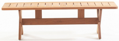 Скамейка деревянная WArt Cross Bench 180 ироко Фото 2