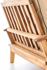 Кресло деревянное с подушкой WArt Trend 1 ироко, ткань Etisilk Фото 3