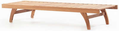Шезлонг-лежак деревянный со столиком WArt Shine Plus ироко Фото 3