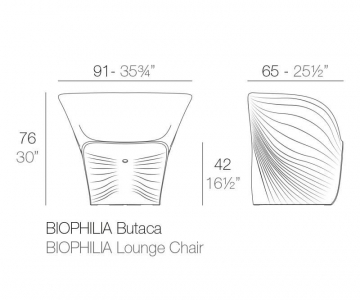 Лаунж-кресло пластиковое Vondom Biophilia Basic полиэтилен Фото 2