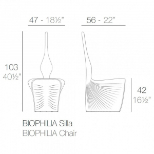 Стул пластиковый Vondom Biophilia Basic полиэтилен Фото 2