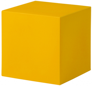 Пуф пластиковый SLIDE Cubo 40 Standard полиэтилен шафрановый желтый Фото 1