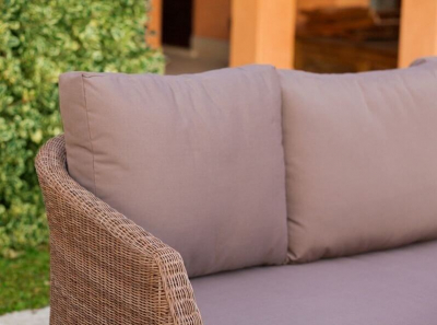 Комплект плетеной мебели Uniko Santa Cruz алюминий, акация, искусственный ротанг, ткань коричневый, венге, коричневый Фото 2