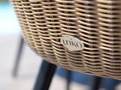 Комплект плетеной мебели Uniko Kodia алюминий, искусственный ротанг, ткань натуральный, черный Фото 5