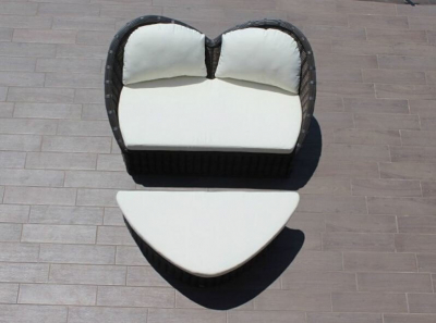 Комплект плетеной мебели Uniko Cupido алюминий, искусственный ротанг, ткань коричневый, кремовый Фото 2