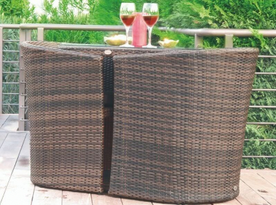 Комплект плетеной мебели Uniko Bora Bora алюминий, искусственный ротанг, ткань коричневый, темно-коричневый Фото 3