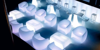 Кресло пластиковое светящееся Vondom Blow LED полиэтилен белый Фото 9