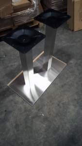 Подстолье металлическое двойное Tron 1003EM нержавеющая сталь Фото 3