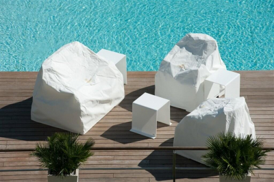 Кресло плавающее TRONA Trona Luxury экокожа белый Фото 12