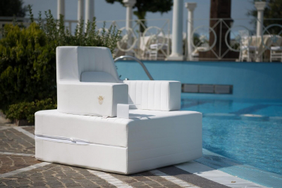 Кресло плавающее TRONA Trona Luxury экокожа белый Фото 15