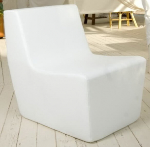 Кресло мягкое TRONA Diamonds полиуретан, экокожа белый Фото 1